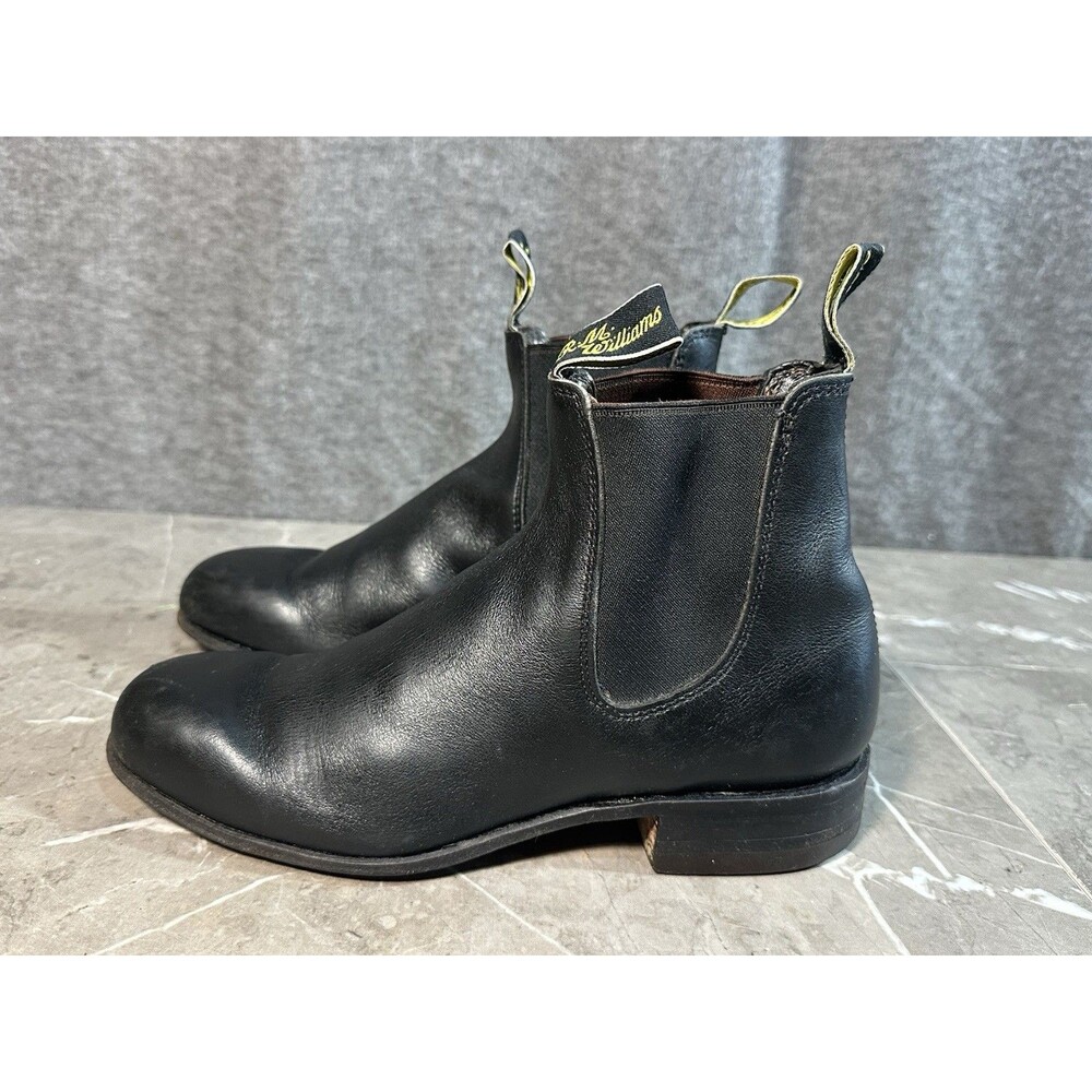 RM Williams craftman comfort round toe   black chelsea boots sz 5.5 G